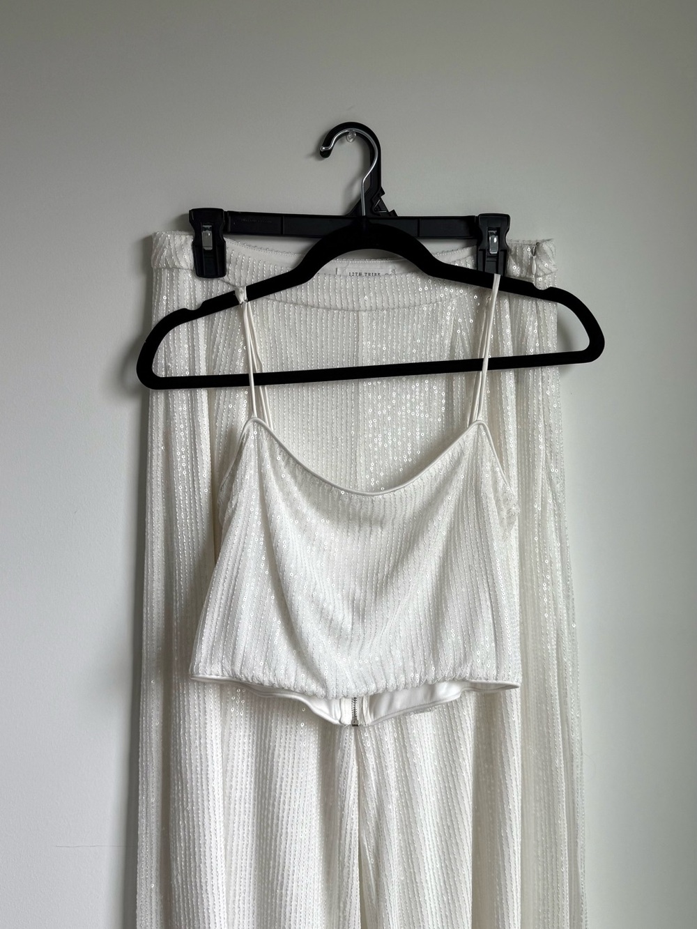 12th Tribe White Sparkle Two-Piece Set Size Large